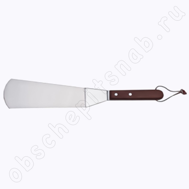 Лопатка кухонная нерж с деревянной ручкой (35см) N-А03