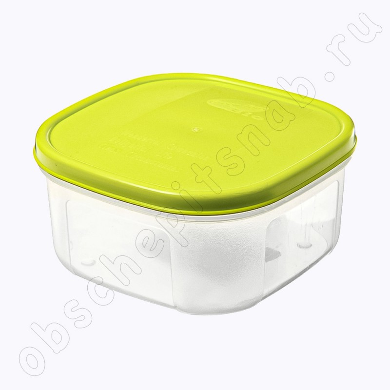 Контейнер пищевой для продуктов с крышкой квадратный 0,42 л., пластик Verona NP2355