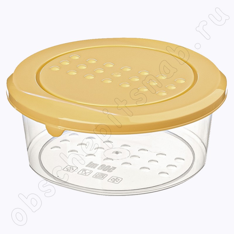 Контейнер для продуктов с крышкой круглый 0,5 л., пластик Asti