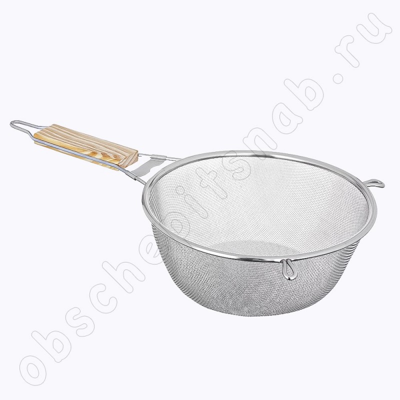 Сито нерж 21 см с деревянной ручкой, 886-044